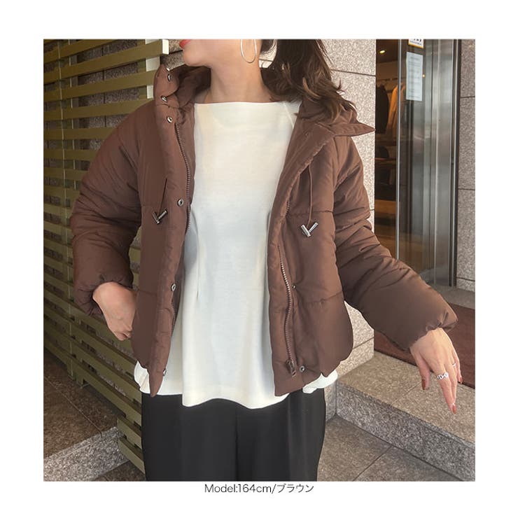 フード付き中綿ショートコート［K809］[品番：KO000013243]｜KOBE