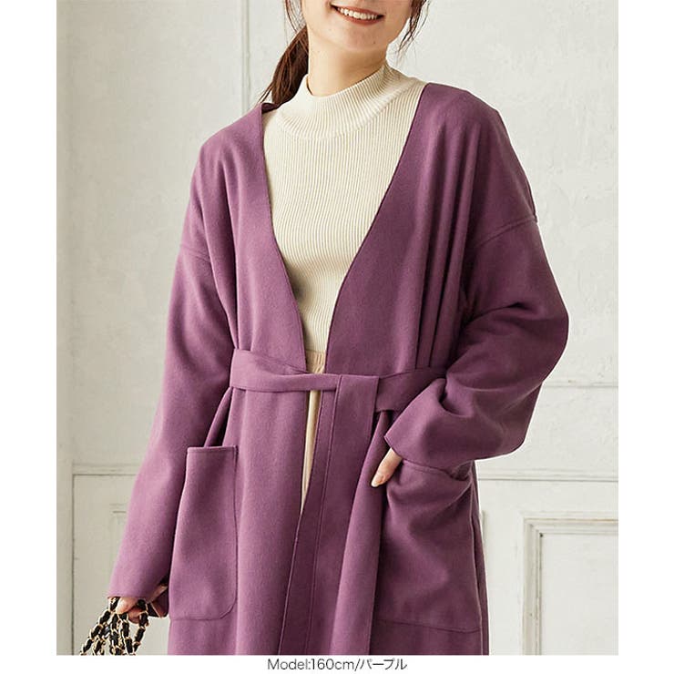 ベルト付きノーカラーライトコート［K939］ | KOBE LETTUCE | 詳細画像11 