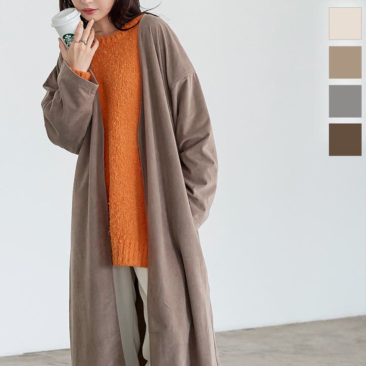 バックボタンスウェードノーカラーコート［K969］ | KOBE LETTUCE | 詳細画像10 