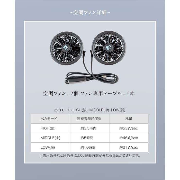 [ 空調風神服 ] | KOBE LETTUCE | 詳細画像5 