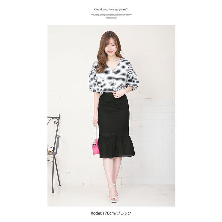 着映え力満点の主役級アイテム！ラッフルヘムミディ丈スカート レディース | KOBE LETTUCE | 詳細画像8 