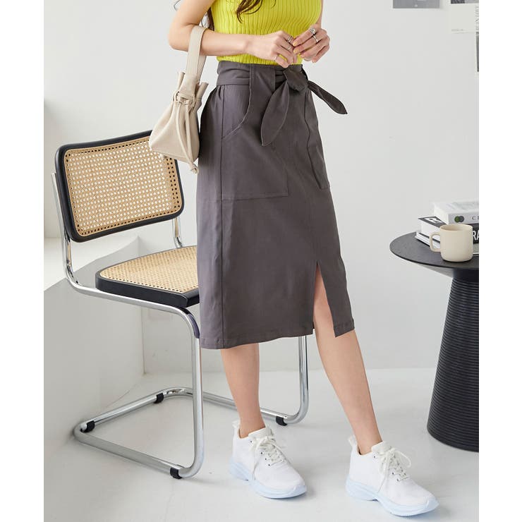 チャコール | [ 選べるサイズ ] 走れるストレッチタイトスカート［M239E］ | KOBE LETTUCE