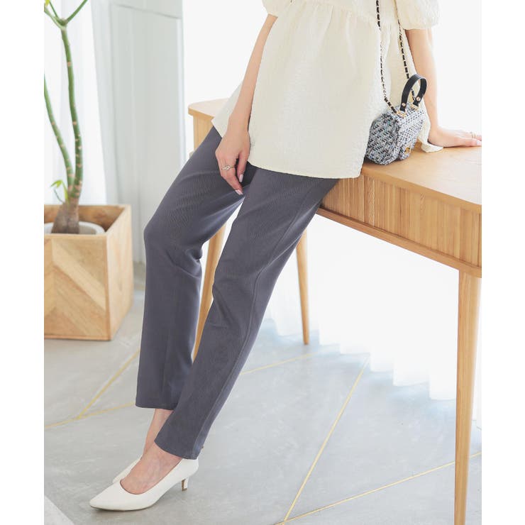 チャコール | ウエストゴムストレッチスキニーパンツ［M2390］ | KOBE LETTUCE