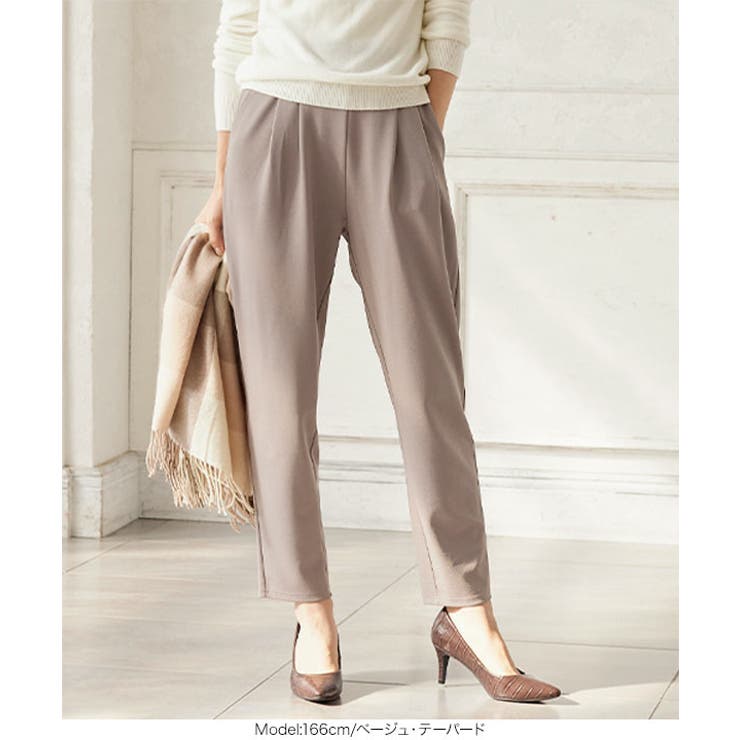 ［ワイド/テーパード］カットジョーゼットパンツ［M2510］ | KOBE LETTUCE | 詳細画像7 