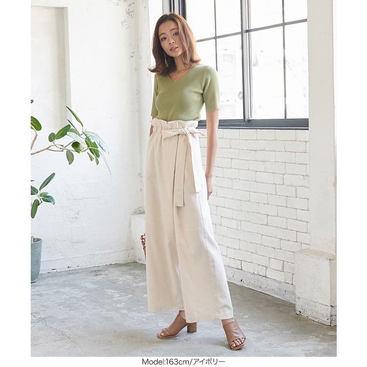 セール】Linen High Waist Pants/リネンハイウエストパンツ