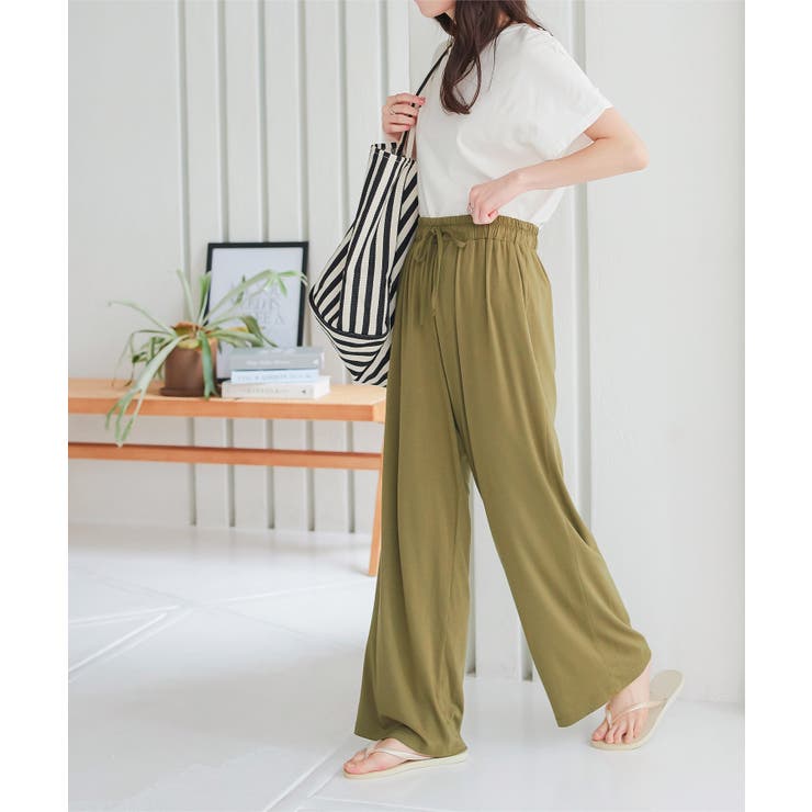 S～LL対応！] 選べるタイプのカットソーガウチョパンツ［M2879