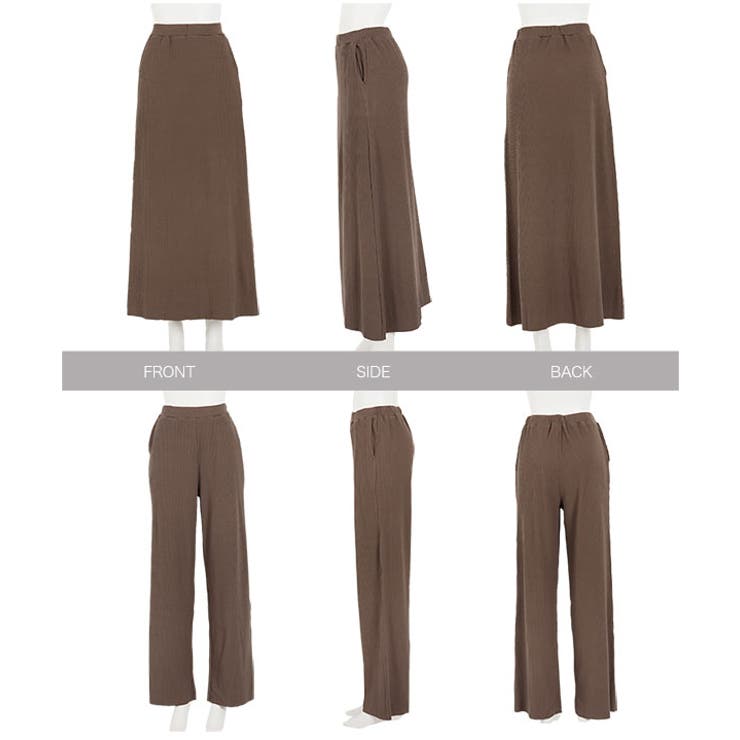 選べる2typeカットできるリブ生地ボトムス レディース ウエストゴム | KOBE LETTUCE | 詳細画像38 