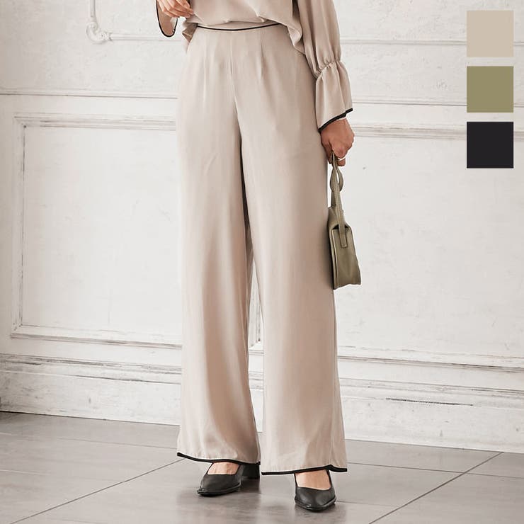 パイピングジョーゼットパンツ [M3014] レディース | KOBE LETTUCE | 詳細画像1 