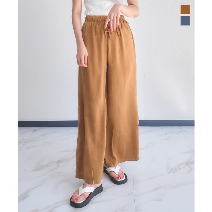 サテンワイドパンツ [M3049] レディース | KOBE LETTUCE | 詳細画像1 