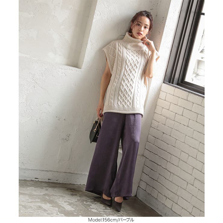 サテンワイドパンツ [M3049] レディース | KOBE LETTUCE | 詳細画像6 