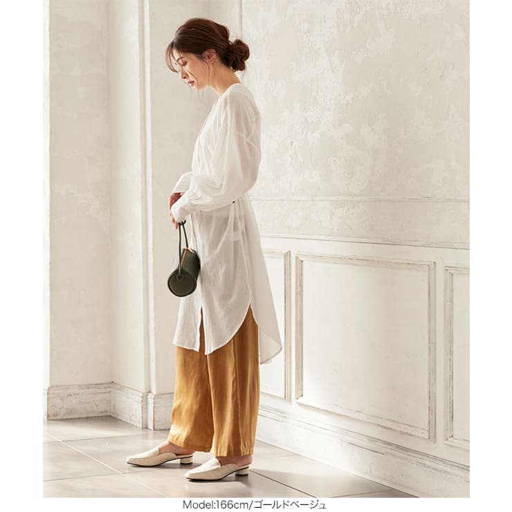 サテンワイドパンツ [M3049] レディース | KOBE LETTUCE | 詳細画像10 