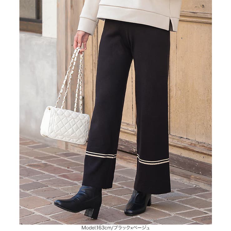 裾ラインウエストゴムニットパンツ [M3076] レディース | KOBE LETTUCE | 詳細画像10 