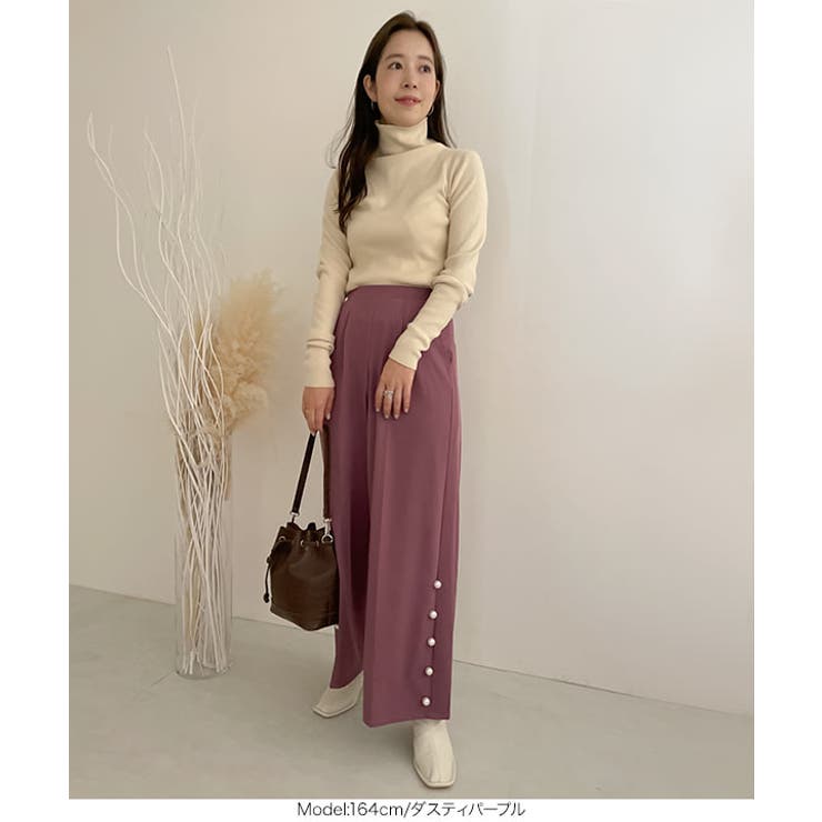 サイドパールワイドパンツ [M3115] レディース | KOBE LETTUCE | 詳細画像11 