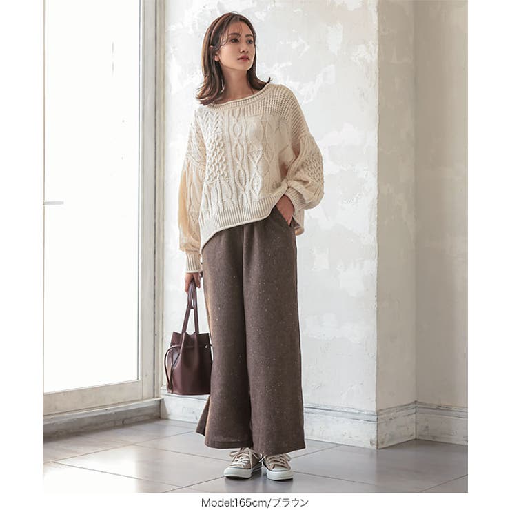 ネップイージーワイドパンツ [M3153] レディース | KOBE LETTUCE | 詳細画像5 