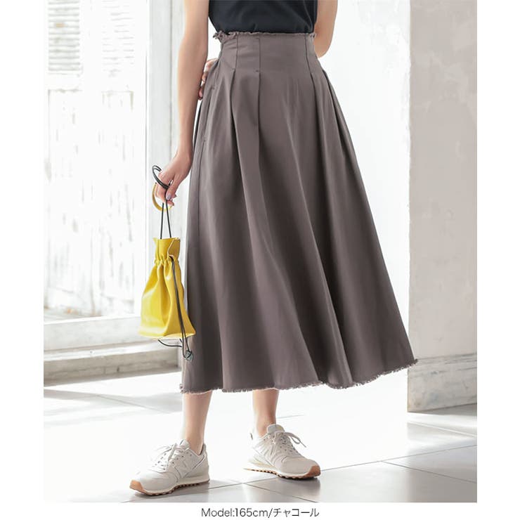 切りっぱなしストーンウォッシュスカート レディース カットオフ | KOBE LETTUCE | 詳細画像9 