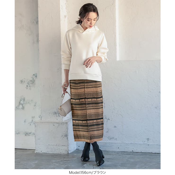 ツイード風ニットスカート [M3450] レディース | KOBE LETTUCE | 詳細画像5 