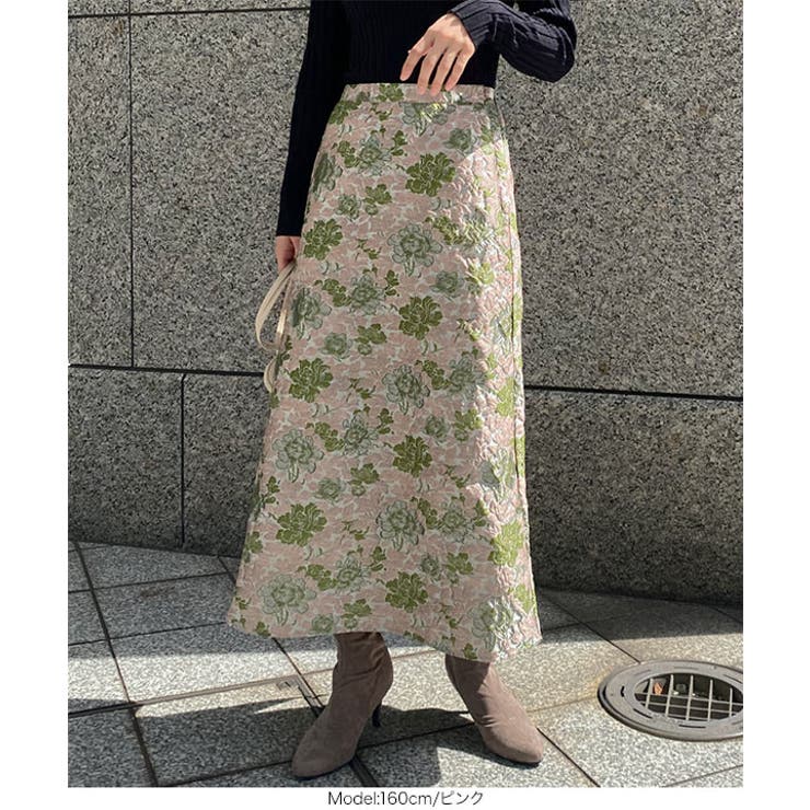 フラワージャガードセミフレアスカート レディース ボトムス | KOBE LETTUCE | 詳細画像5 