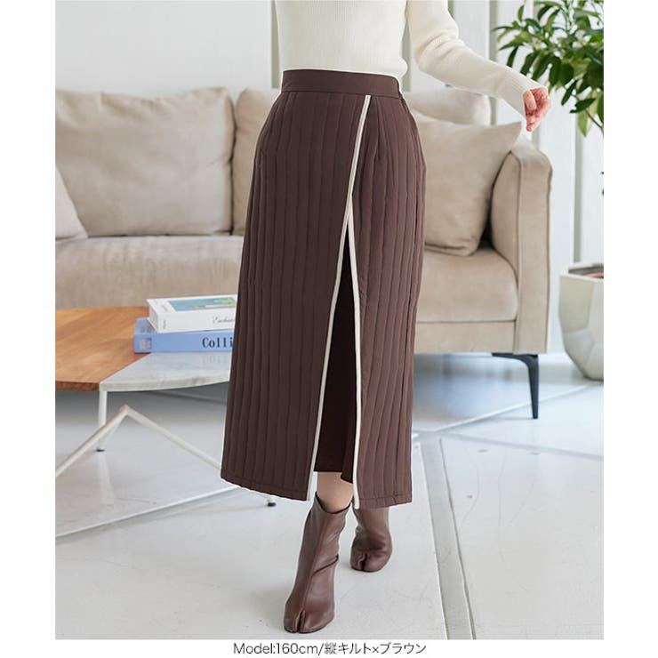 配色キルティングスカート レディース ラップ風 | KOBE LETTUCE | 詳細画像6 