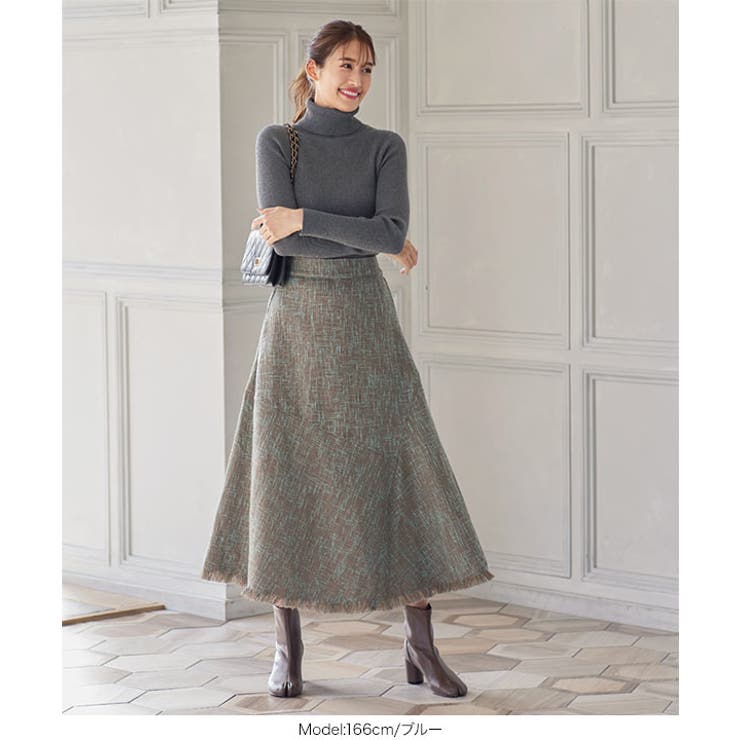 裾フリンジツイードパネルスカート [M3494] レディース | KOBE LETTUCE | 詳細画像7 