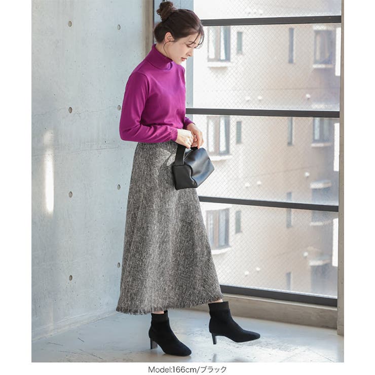 裾フリンジツイードパネルスカート [M3494] レディース | KOBE LETTUCE | 詳細画像10 
