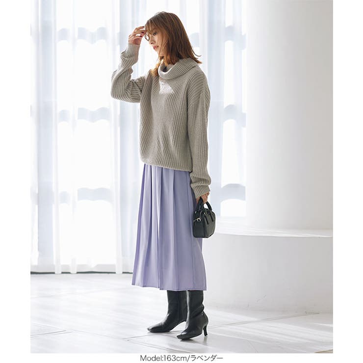 ウエストゴムワイドプリーツスカート [M3546] レディース | KOBE LETTUCE | 詳細画像8 