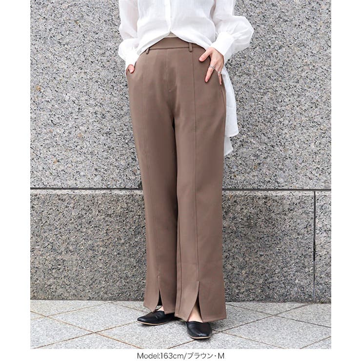 錯覚美脚セミワイドパンツ [M3576] レディース | KOBE LETTUCE | 詳細画像22 