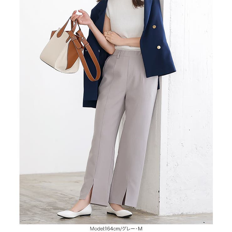 錯覚美脚セミワイドパンツ [M3576] レディース | KOBE LETTUCE | 詳細画像24 