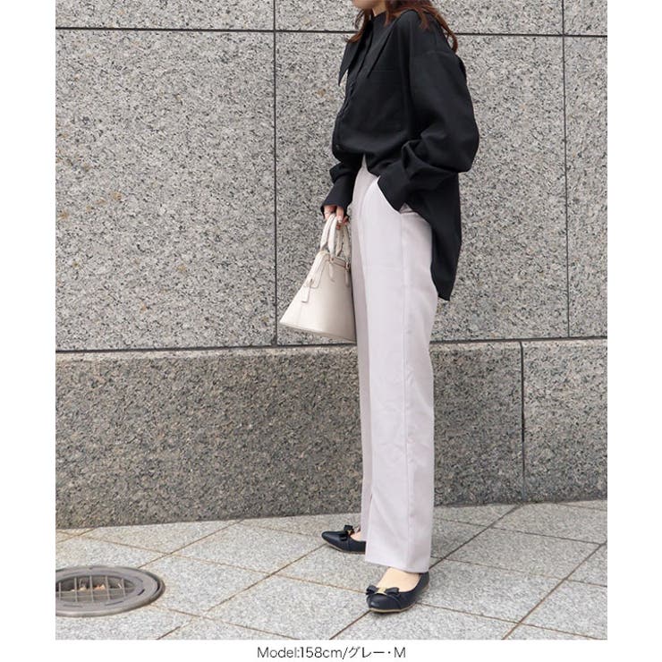 錯覚美脚セミワイドパンツ [M3576] レディース | KOBE LETTUCE | 詳細画像27 