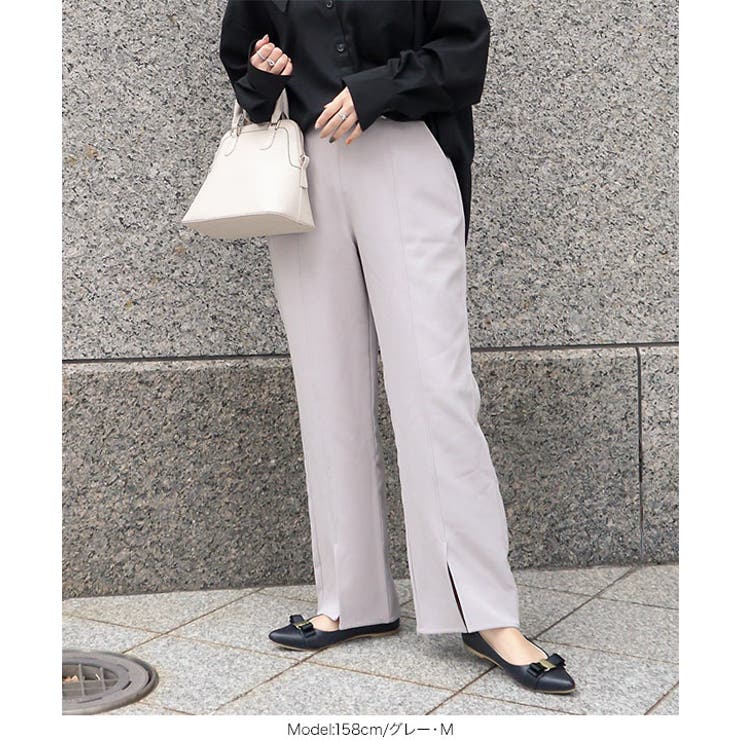 錯覚美脚セミワイドパンツ [M3576] レディース | KOBE LETTUCE | 詳細画像28 