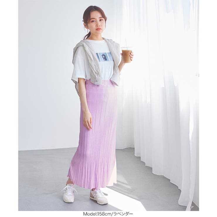 [ 水越みさとさんコラボ ]ランダムプリーツマーメイドスカート［M3629］ | KOBE LETTUCE | 詳細画像15 