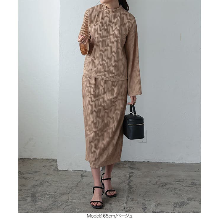 ウェーブジャガードペンシルタイトスカート 【公式通販】