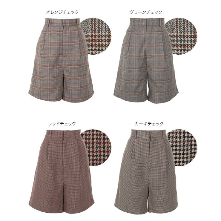 チェック/無地]ハーフパンツ［M3826］[品番：KO000013349]｜KOBE