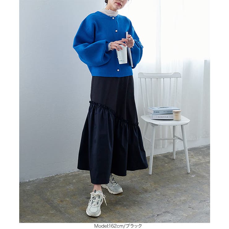 アシメ切替えセミフレアスカート［M3850］ | KOBE LETTUCE | 詳細画像9 