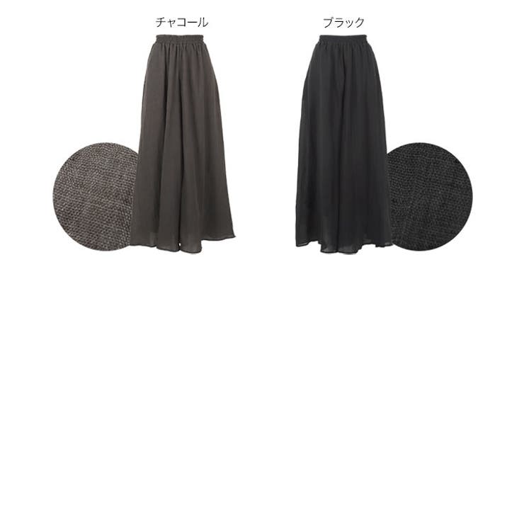 ふわっと楽ちん。イージーケアコットン混ガーゼドレープパンツガウチョ スカーチョ | KOBE LETTUCE | 詳細画像25