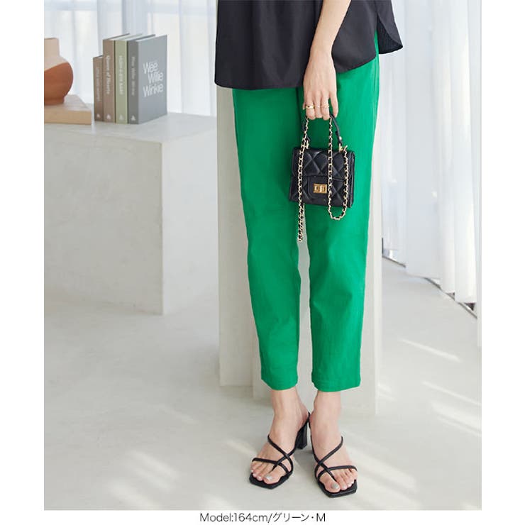 ストレッチリネンタッチコットンテーパードパンツ［M3905］ | KOBE LETTUCE | 詳細画像9 