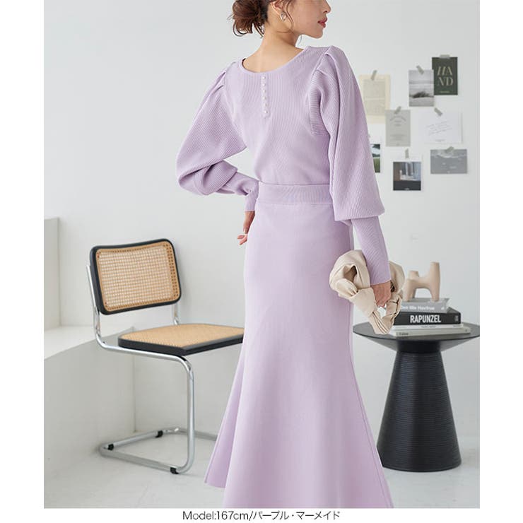 選べる2タイプ 毛玉レスニットスカート［M3930］ | KOBE LETTUCE | 詳細画像12 