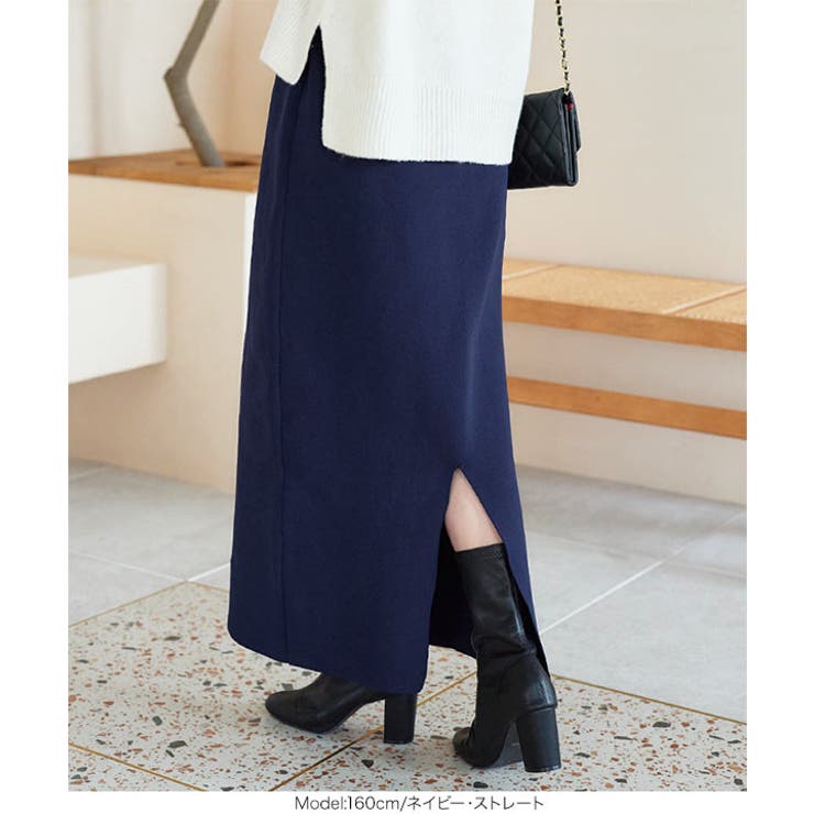 選べる2タイプ 毛玉レスニットスカート［M3930］ | KOBE LETTUCE | 詳細画像6 