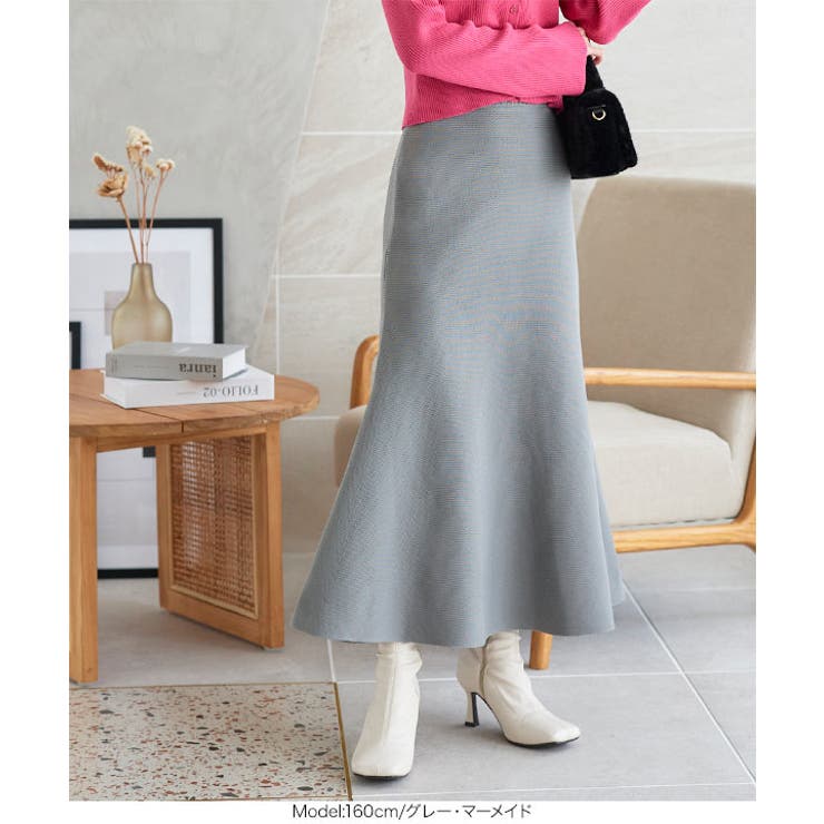 選べる2タイプ 毛玉レスニットスカート［M3930］ | KOBE LETTUCE | 詳細画像7 