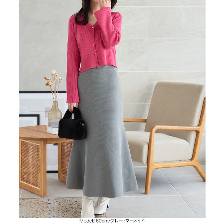 選べる2タイプ 毛玉レスニットスカート［M3930］ | KOBE LETTUCE | 詳細画像8 