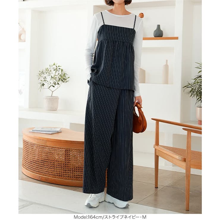 ベルト付きラップ風ストレートワイドパンツ［M3962］ | KOBE LETTUCE | 詳細画像5 