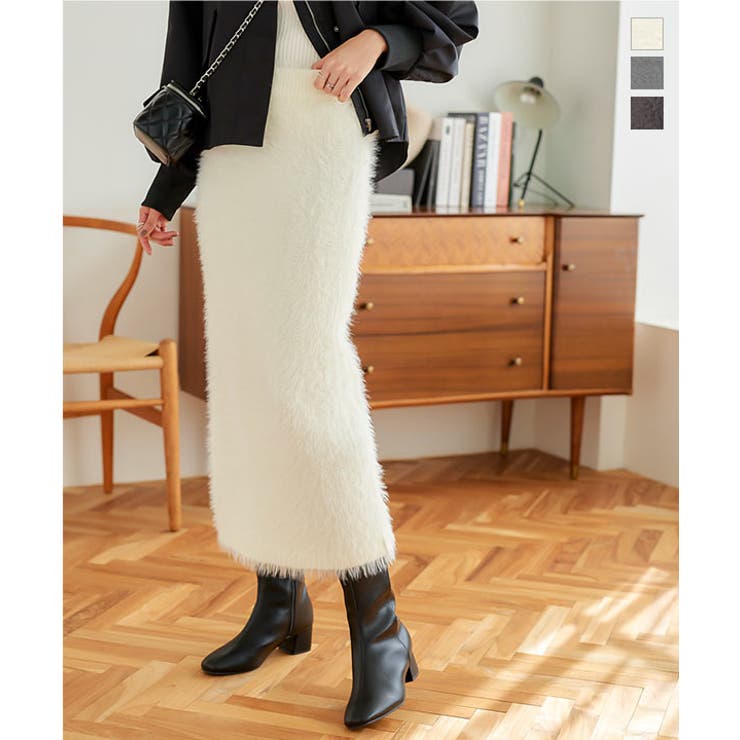 DESCENTEゴルフ　シャギーニットニットスカートセット売りMサイズ DESCENTEゴルフ シャギーニットニットスカートセット売りMサイズ