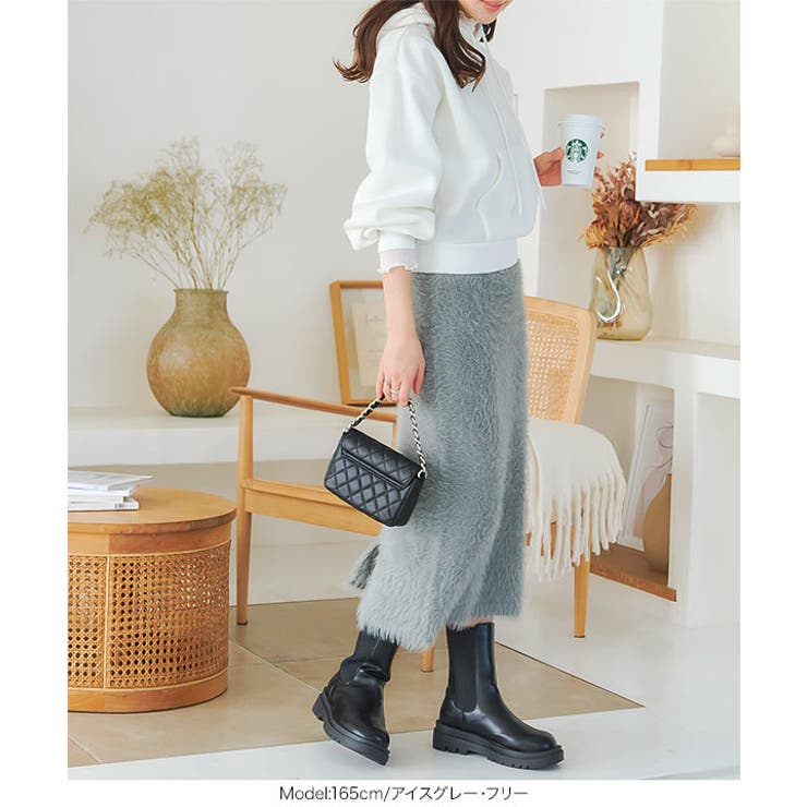 シャギーニットタイトスカート［M4013］[品番：KO000014118]｜KOBE