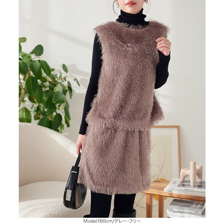 ラメシャギーボックスミニスカート［M4021］ | KOBE LETTUCE | 詳細画像5 