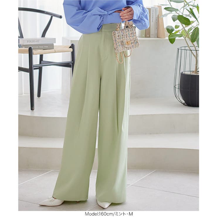 カラーストレートワイドタックパンツ［M4026］ | KOBE LETTUCE | 詳細画像3 