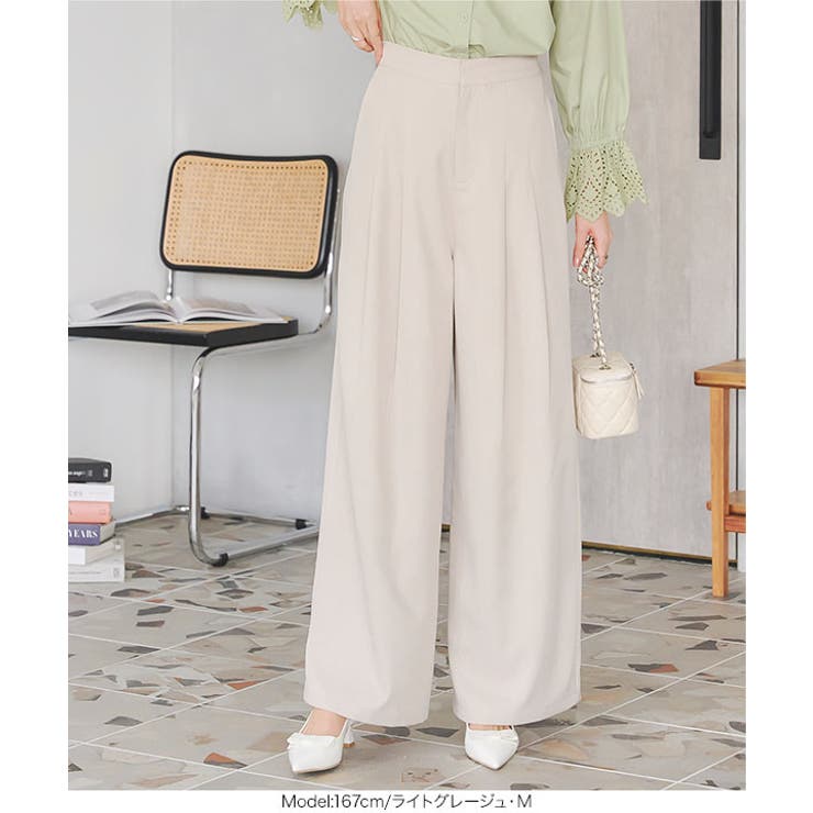 カラーストレートワイドタックパンツ［M4026］ | KOBE LETTUCE | 詳細画像12 