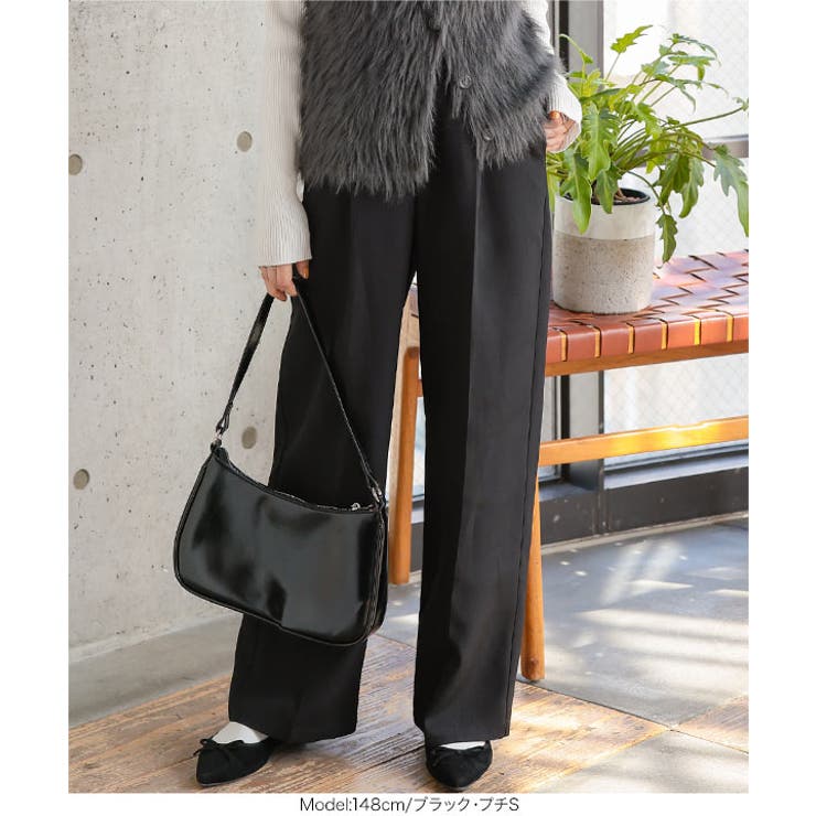 [ Petitle / プチレ ] タックワイドストレートパンツ［M4027］ | KOBE LETTUCE | 詳細画像16 