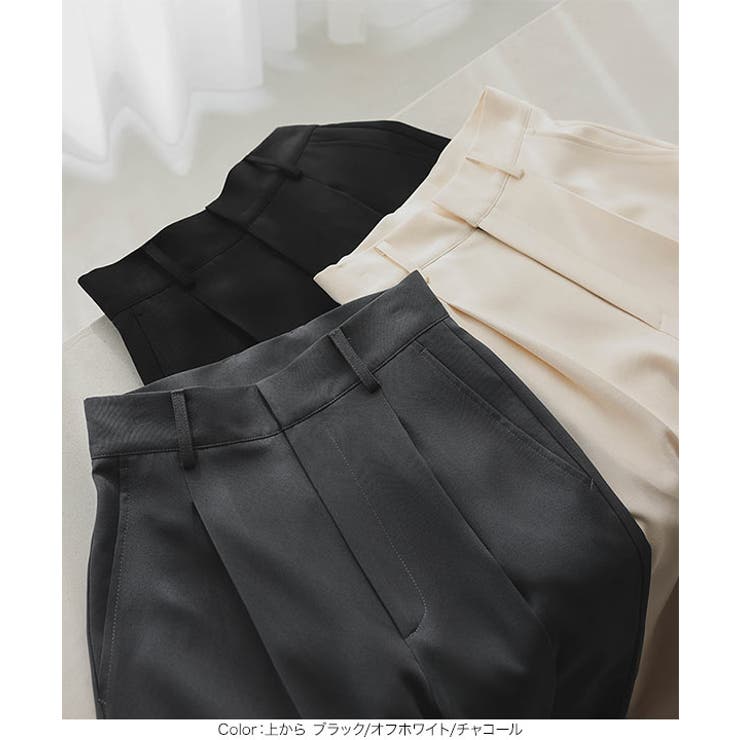 [ Petitle / プチレ ] タックワイドストレートパンツ［M4027］ | KOBE LETTUCE | 詳細画像19 