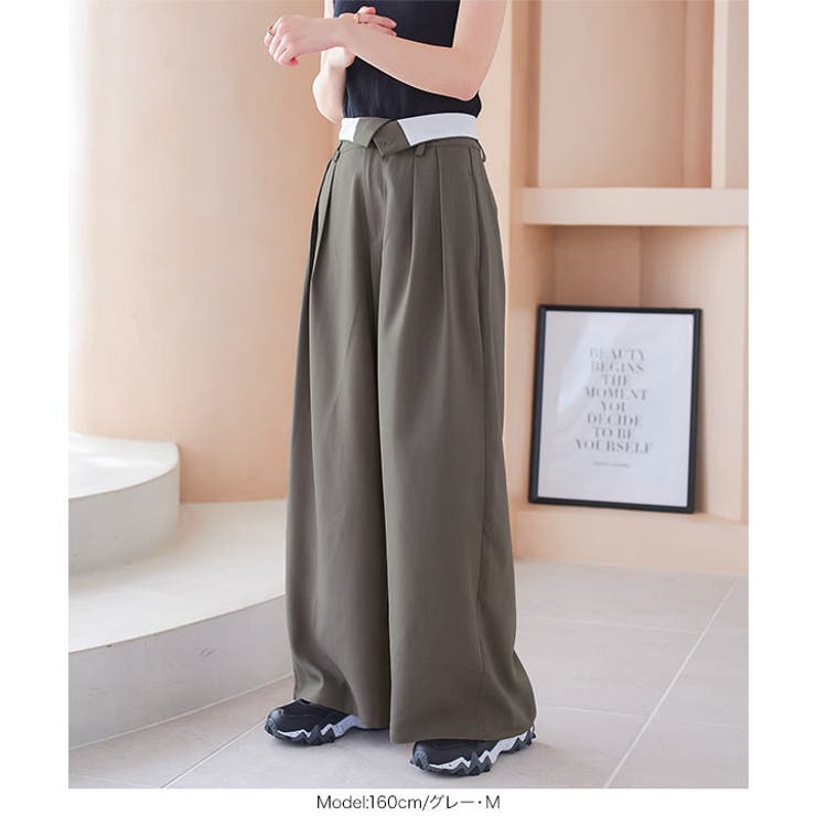 2wayウエストデザインワイドパンツ［M4055］ | KOBE LETTUCE | 詳細画像5 