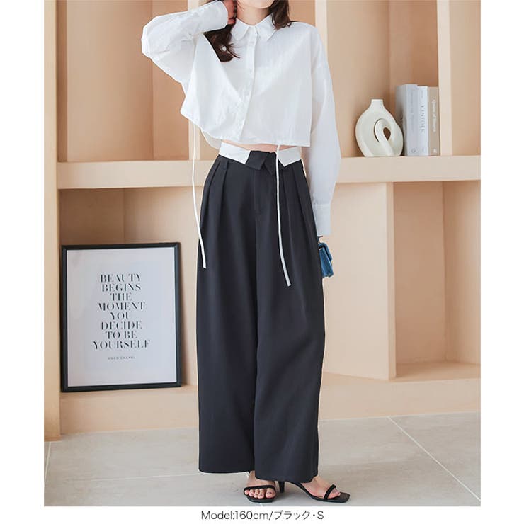 2wayウエストデザインワイドパンツ［M4055］ | KOBE LETTUCE | 詳細画像8 