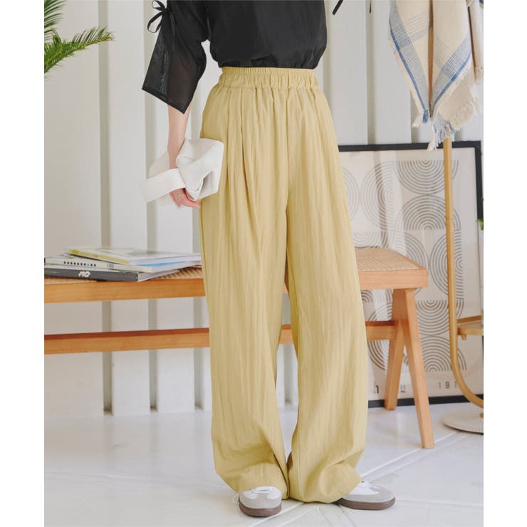 涼感さらさらリラクシーワイドパンツ［M4076］[品番